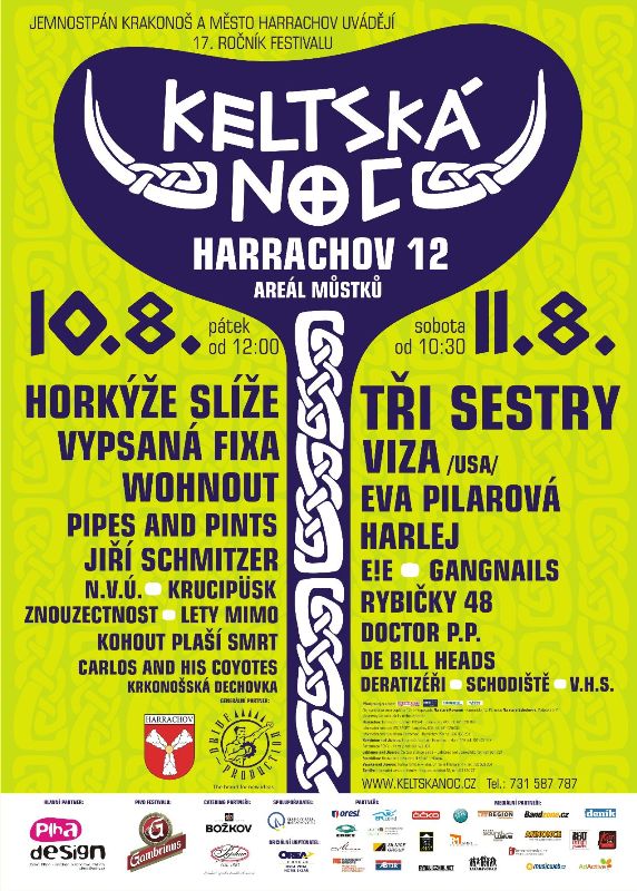 Keltská noc nabízí nejlepší výhled, vystoupí Tři sestry, Vypsaná fixa, Wohnout nebo Pipes and Pints